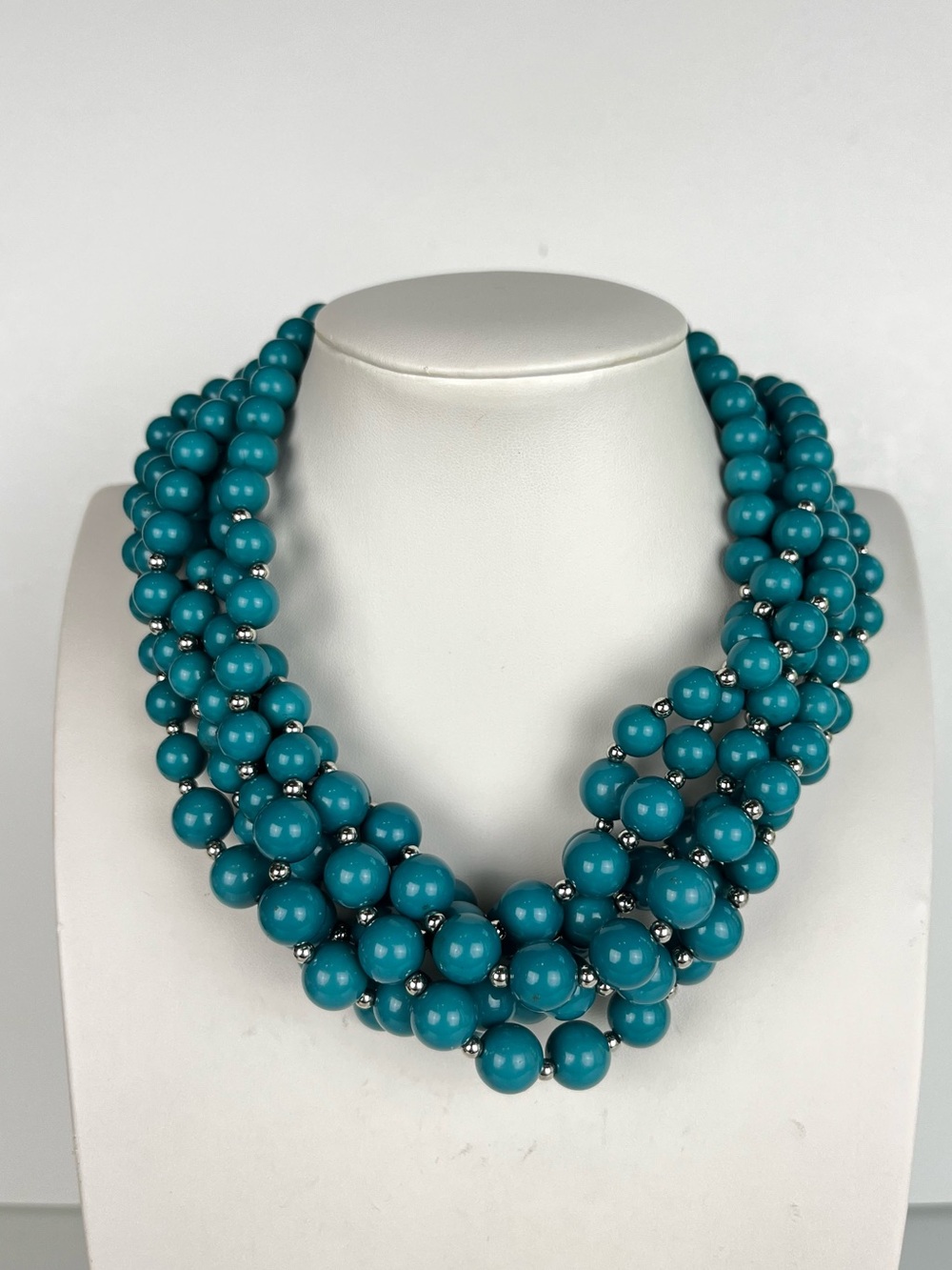 Teal Blue Multilayered Necklace